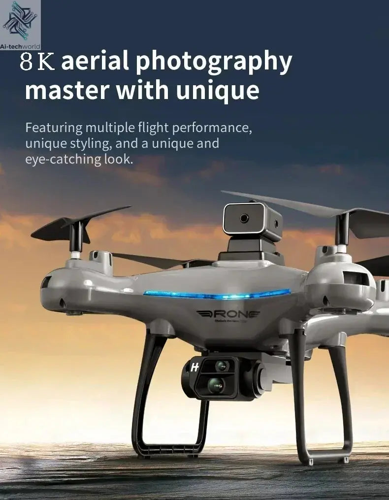 Lenovo Ky102 Drone 8k Hd Aerial Photography Dual Camera Brushless Quadcopter Obstacle Avoidance Optical Flow Aerial Rc Drone Ai-TechWorld 