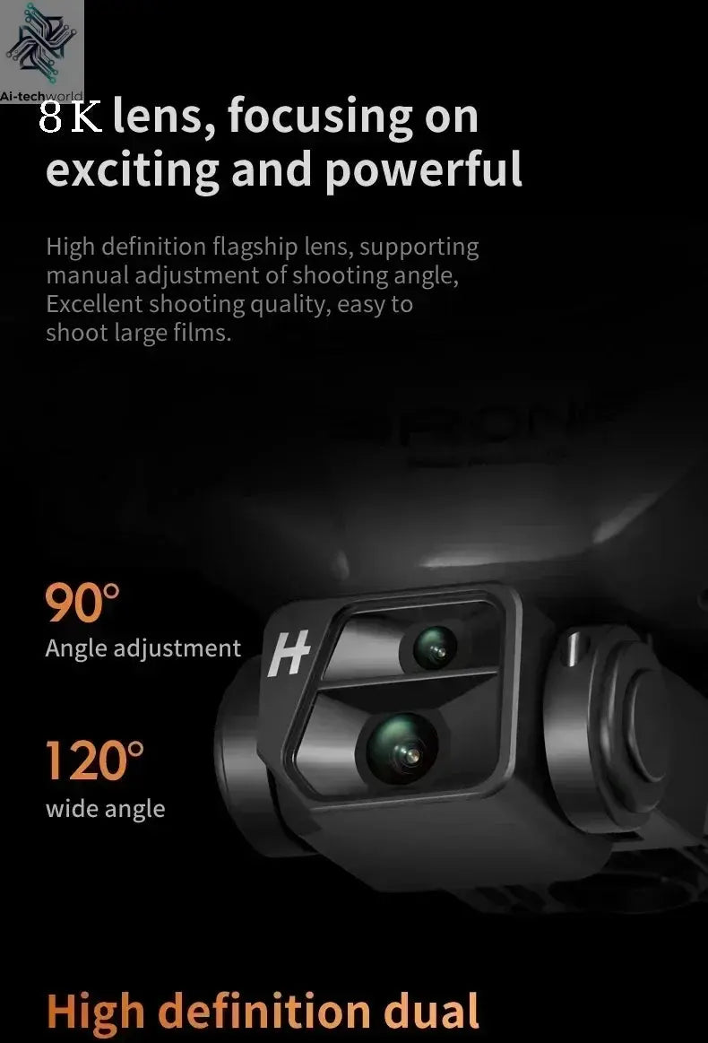 Lenovo Ky102 Drone 8k Hd Aerial Photography Dual Camera Brushless Quadcopter Obstacle Avoidance Optical Flow Aerial Rc Drone Ai-TechWorld 