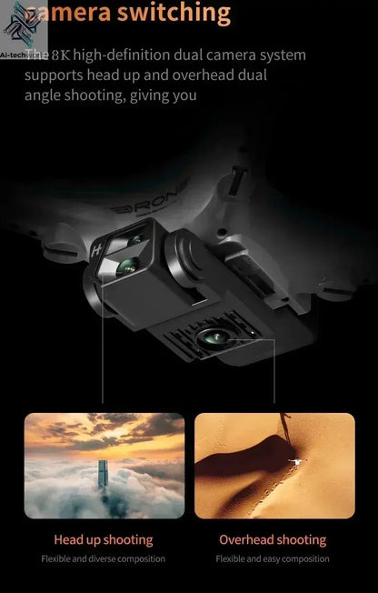Lenovo Ky102 Drone 8k Hd Aerial Photography Dual Camera Brushless Quadcopter Obstacle Avoidance Optical Flow Aerial Rc Drone Ai-TechWorld 