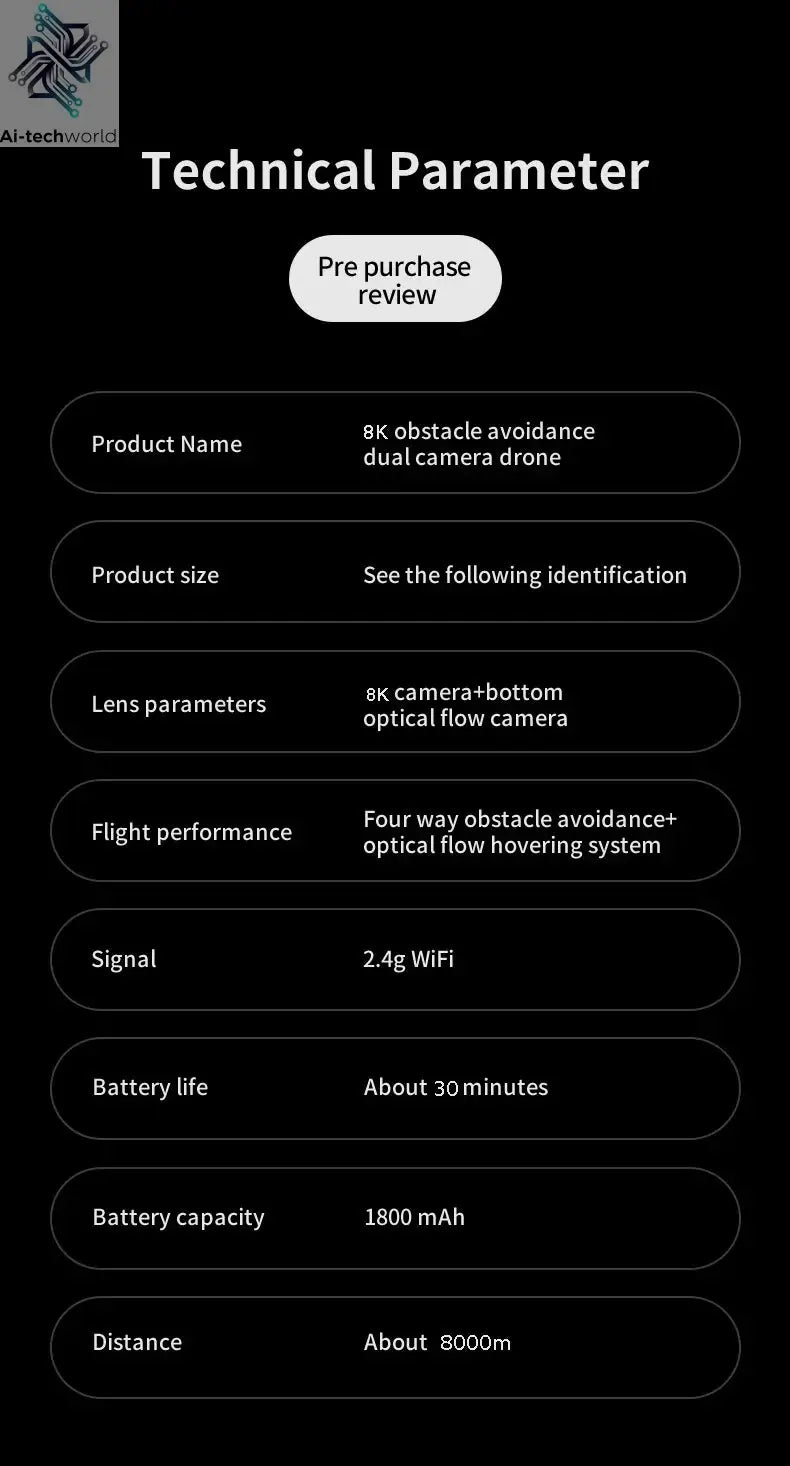 Lenovo Ky102 Drone 8k Hd Aerial Photography Dual Camera Brushless Quadcopter Obstacle Avoidance Optical Flow Aerial Rc Drone Ai-TechWorld 