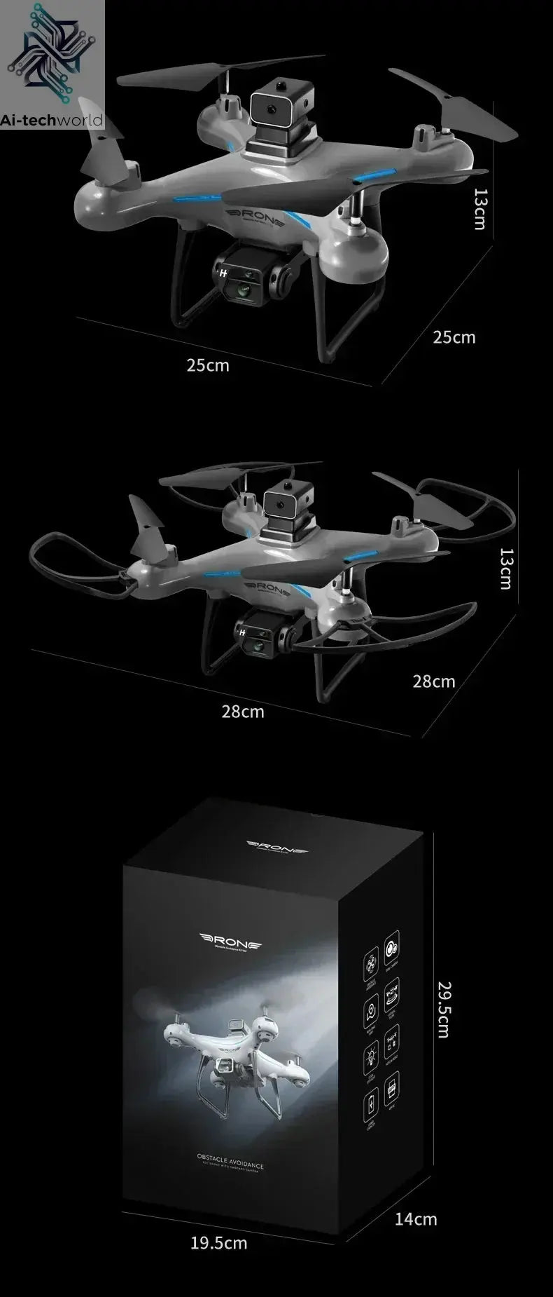 Lenovo Ky102 Drone 8k Hd Aerial Photography Dual Camera Brushless Quadcopter Obstacle Avoidance Optical Flow Aerial Rc Drone Ai-TechWorld 