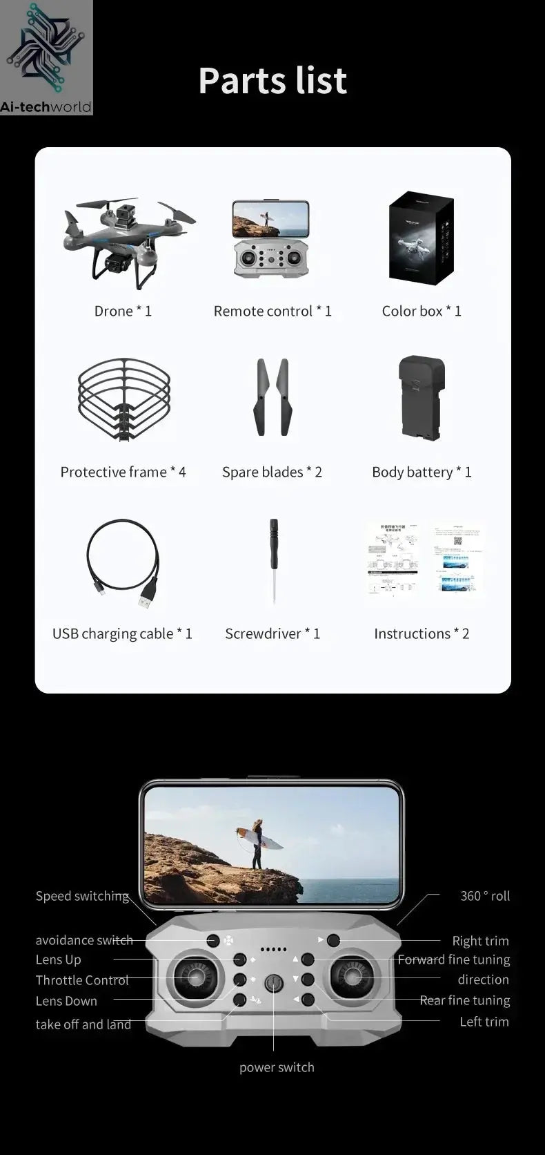 Lenovo Ky102 Drone 8k Hd Aerial Photography Dual Camera Brushless Quadcopter Obstacle Avoidance Optical Flow Aerial Rc Drone Ai-TechWorld 