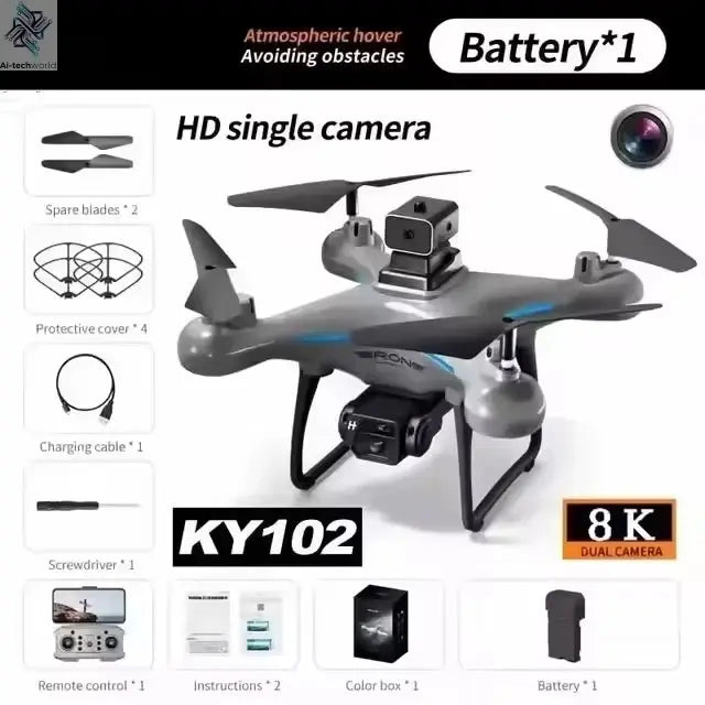 Lenovo Ky102 Drone 8k Hd Aerial Photography Dual Camera Brushless Quadcopter Obstacle Avoidance Optical Flow Aerial Rc Drone Ai-TechWorld 