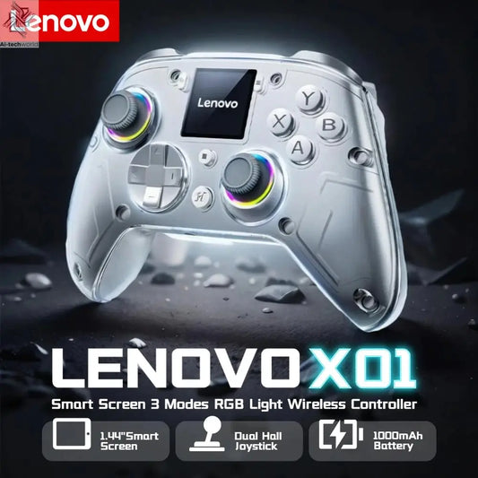 Lenovo X01 1.44inch Smart Screen Wireless Controller 3 Modes for Switch PS4 IOS Android PC TV Programmable Back-Button Gamepad Ai-TechWorld 