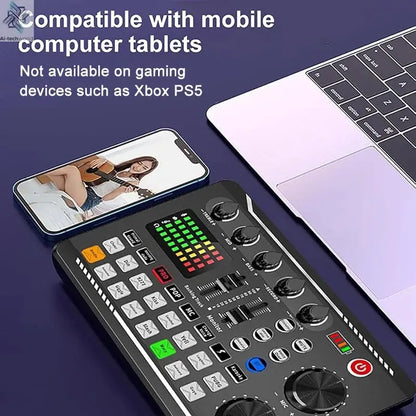 Live Podcast Equipment Set, with BM800 studio microphone, audio mixer supports a variety of sound effects, for PC,live broadcast Ai-TechWorld 