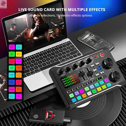 Live Podcast Equipment Set, with BM800 studio microphone, audio mixer supports a variety of sound effects, for PC,live broadcast Ai-TechWorld 