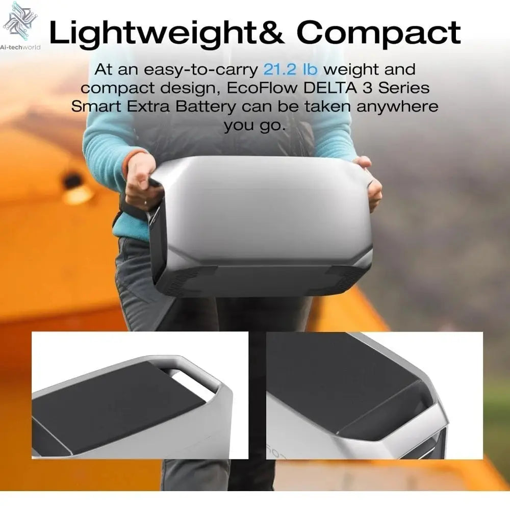 Living RoomDelta 3 Series Smart Extra Battery, 1024Wh LiFePO4 Expansion Battery for Power Station Delta 2/Delta 3/Delta 3 - Ai-TechWorld