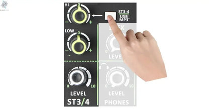 Lomeho 4 Channels Sound Mixer 48V 99 Digital Effect Portable Audio Table Bluetooth USB PC Record Mixing Console Church AM-AX3 Ai-TechWorld 