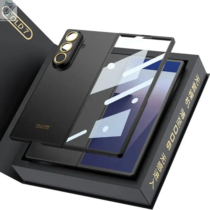 Luxury Fashionable Ultra-thin Phone Case For Samsung Galaxy Z Fold 7 6 5G With Screen Glass Protect Film Matte Protector Cover Ai-TechWorld 
