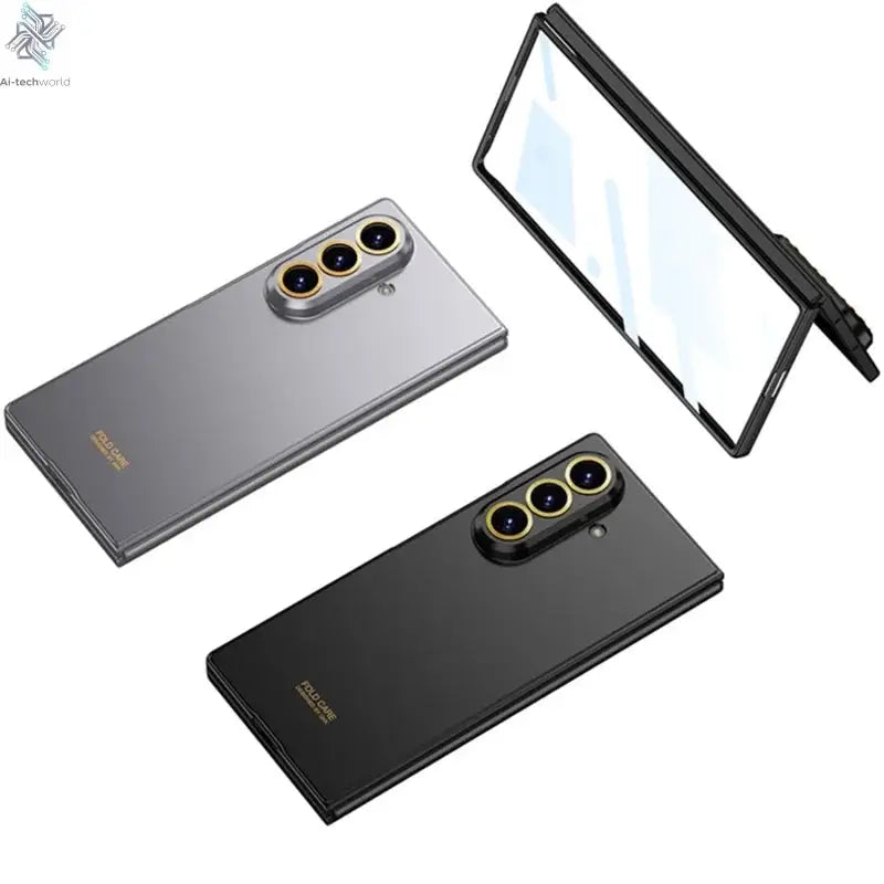 Luxury Fashionable Ultra-thin Phone Case For Samsung Galaxy Z Fold 7 6 5G With Screen Glass Protect Film Matte Protector Cover Ai-TechWorld 