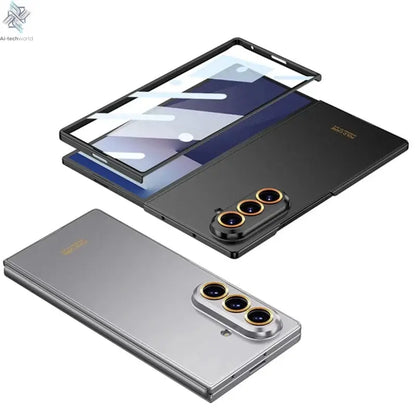 Luxury Fashionable Ultra-thin Phone Case For Samsung Galaxy Z Fold 7 6 5G With Screen Glass Protect Film Matte Protector Cover Ai-TechWorld 