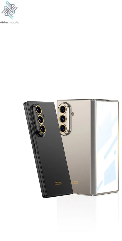 Luxury Fashionable Ultra-thin Phone Case For Samsung Galaxy Z Fold 7 6 5G With Screen Glass Protect Film Matte Protector Cover Ai-TechWorld 