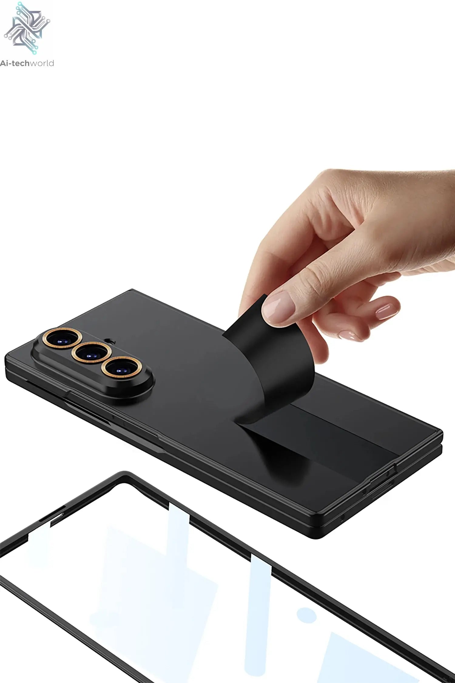 Luxury Fashionable Ultra-thin Phone Case For Samsung Galaxy Z Fold 7 6 5G With Screen Glass Protect Film Matte Protector Cover Ai-TechWorld 