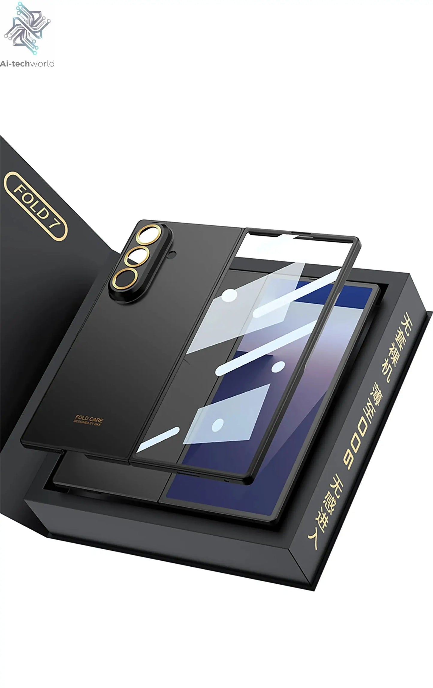 Luxury Fashionable Ultra-thin Phone Case For Samsung Galaxy Z Fold 7 6 5G With Screen Glass Protect Film Matte Protector Cover Ai-TechWorld 