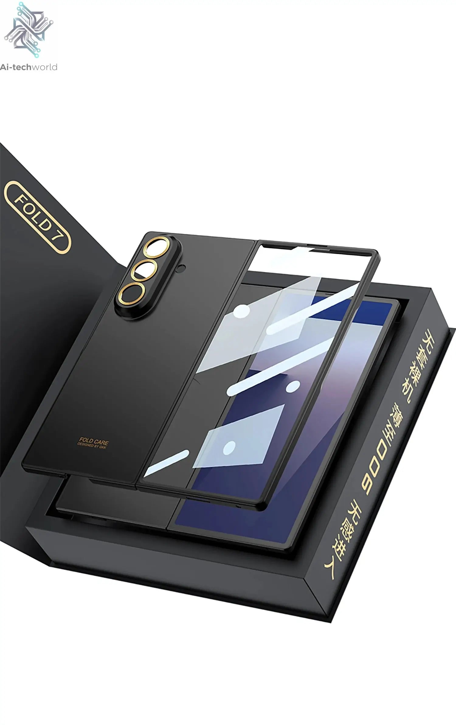 Luxury Fashionable Ultra-thin Phone Case For Samsung Galaxy Z Fold 7 6 5G With Screen Glass Protect Film Matte Protector Cover Ai-TechWorld 