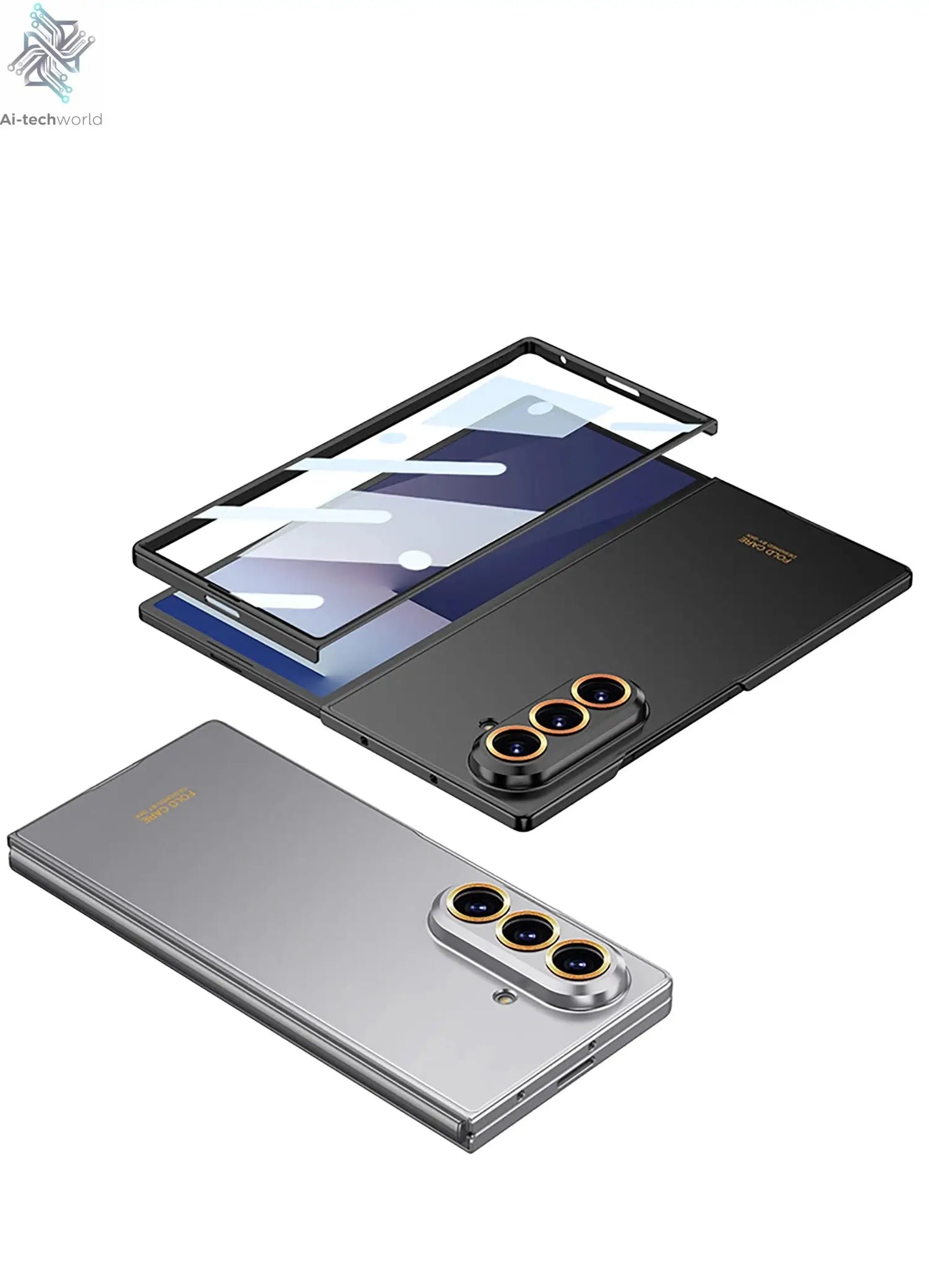 Luxury Fashionable Ultra-thin Phone Case For Samsung Galaxy Z Fold 7 6 5G With Screen Glass Protect Film Matte Protector Cover Ai-TechWorld 