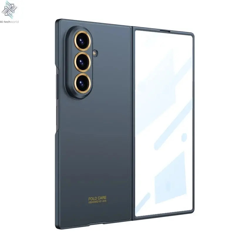 Luxury Fashionable Ultra-thin Phone Case For Samsung Galaxy Z Fold 7 6 5G With Screen Glass Protect Film Matte Protector Cover Ai-TechWorld 