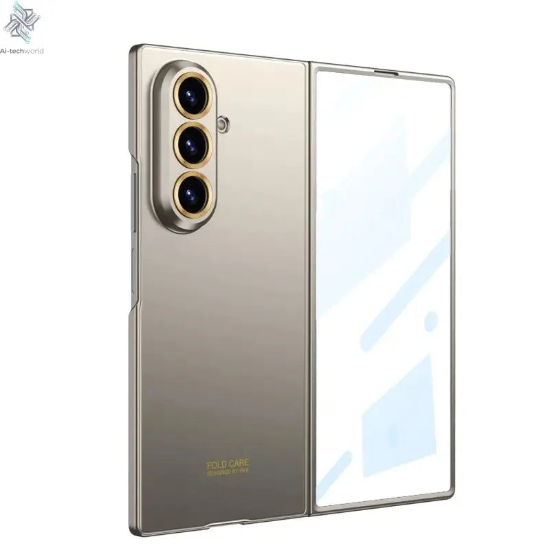 Luxury Fashionable Ultra-thin Phone Case For Samsung Galaxy Z Fold 7 6 5G With Screen Glass Protect Film Matte Protector Cover Ai-TechWorld 