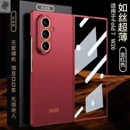 Luxury Fashionable Ultra-thin Phone Case For Samsung Galaxy Z Fold 7 6 5G With Screen Glass Protect Film Matte Protector Cover Ai-TechWorld 