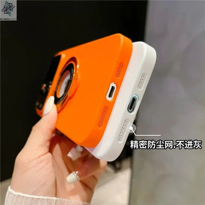 Luxury For Magsafe Case Magnetic Hard PC Frame Stand Phone Case For iPhone 16 Pro Max 15 Plus 11 12 13 14 Lens Protective Back Cover Ai-TechWorld 