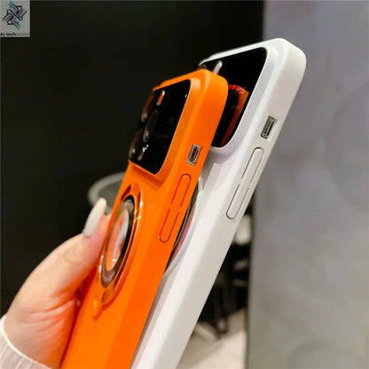 Luxury For Magsafe Magnetic Hard PC Frame Stand Phone Case For iPhone 16 Pro Max 15 Plus 11 12 13 14 Lens Protective Back Cover - Ai-TechWorld