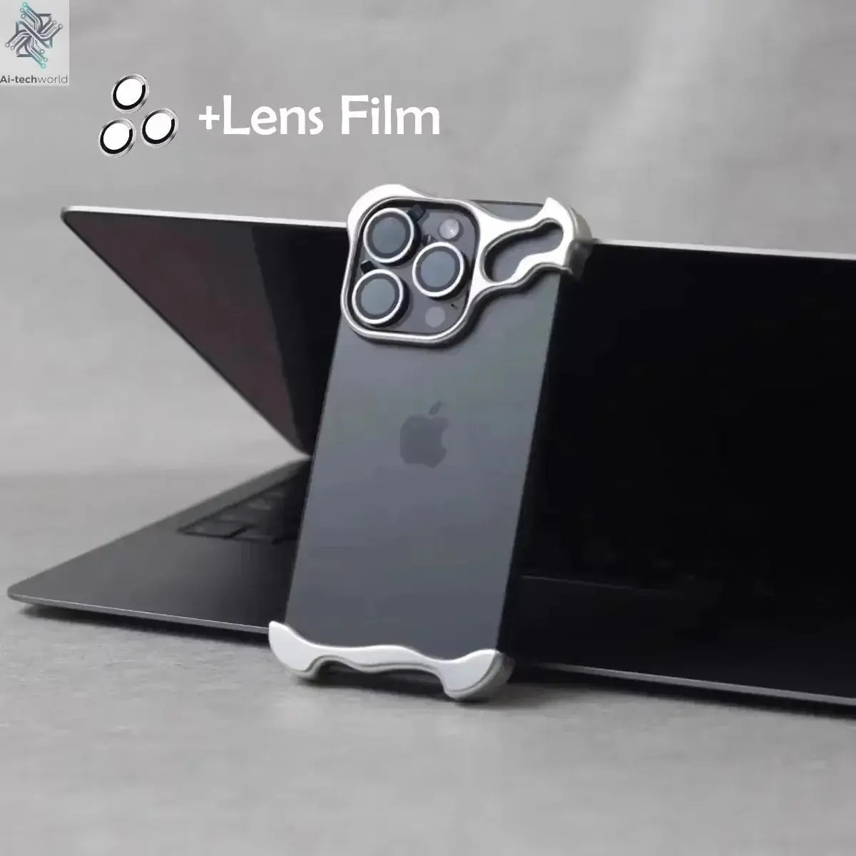 Luxury Irregular Aluminum Alloy Bumper Phone Case For IPhone 16 15 14 13 12 Pro Max 17 Air Pro Lens Film Protection Metal Cover Ai-TechWorld 