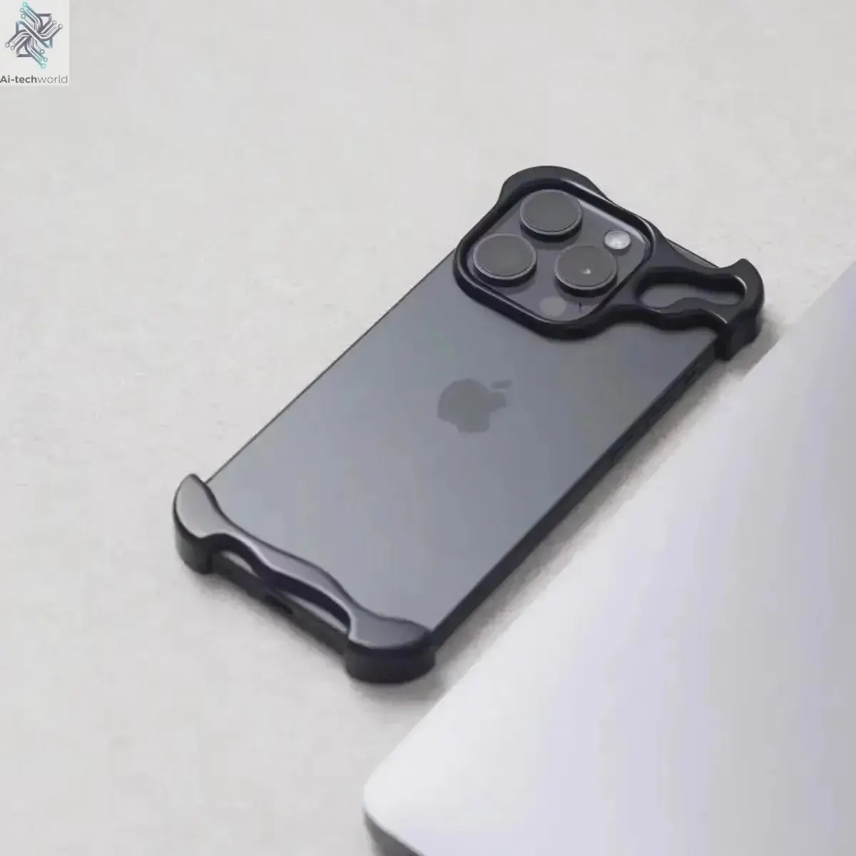 Luxury Irregular Aluminum Alloy Bumper Phone Case For IPhone 16 15 14 13 12 Pro Max 17 Air Pro Lens Film Protection Metal Cover Ai-TechWorld 