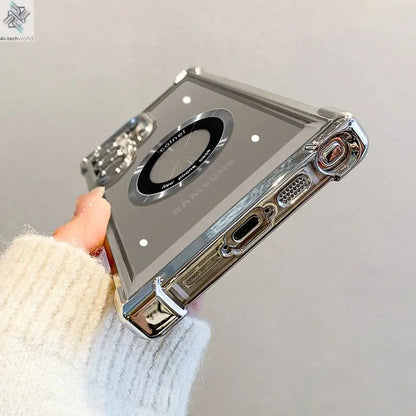 Luxury Magnetic Wireless Charge Case: Samsung Clear Lens Protection Cover Ai-TechWorld 