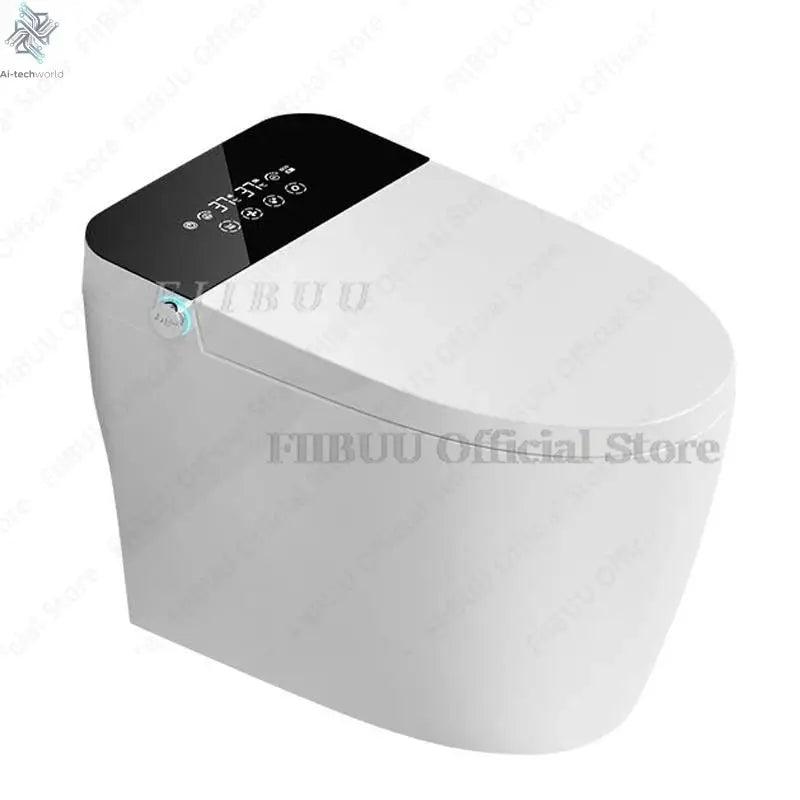Luxury Smart Toilet Built In Water Tank Toilet Heated Seat Elongated Toilet Blackout Food flush Night Light Built-in Bidet Seat Ai-TechWorld 