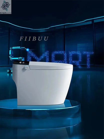 Luxury Smart Toilet Built In Water Tank Toilet Heated Seat Elongated Toilet Blackout Food flush Night Light Built-in Bidet Seat Ai-TechWorld 