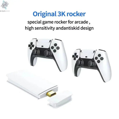 M15 Game Stick Mini TV Handheld Game Console Wireless Gamepads Video Game 64G 20000+ Retro Game HD Output Two-player for PS1 Etc Ai-TechWorld 