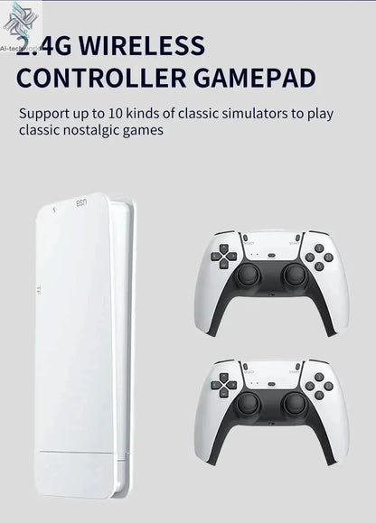 M15 Game Stick Mini TV Handheld Game Console Wireless Gamepads Video Game 64G 20000+ Retro Game HD Output Two-player for PS1 Etc Ai-TechWorld 