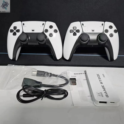 M15 Game Stick Mini TV Handheld Game Console Wireless Gamepads Video Game 64G 20000+ Retro Game HD Output Two-player for PS1 Etc Ai-TechWorld 