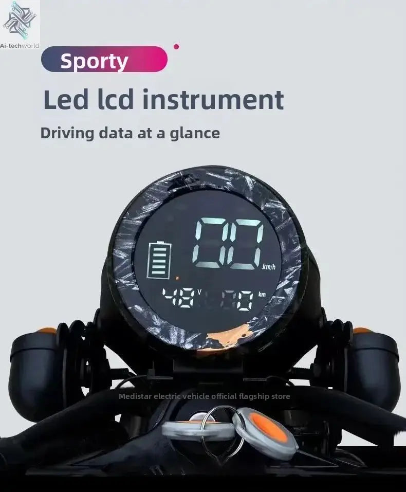 M3 Electric Motorcycle - 72V High-Power, Long-Range, 2-Seater Retro E-Motorcycle - Ai-TechWorld