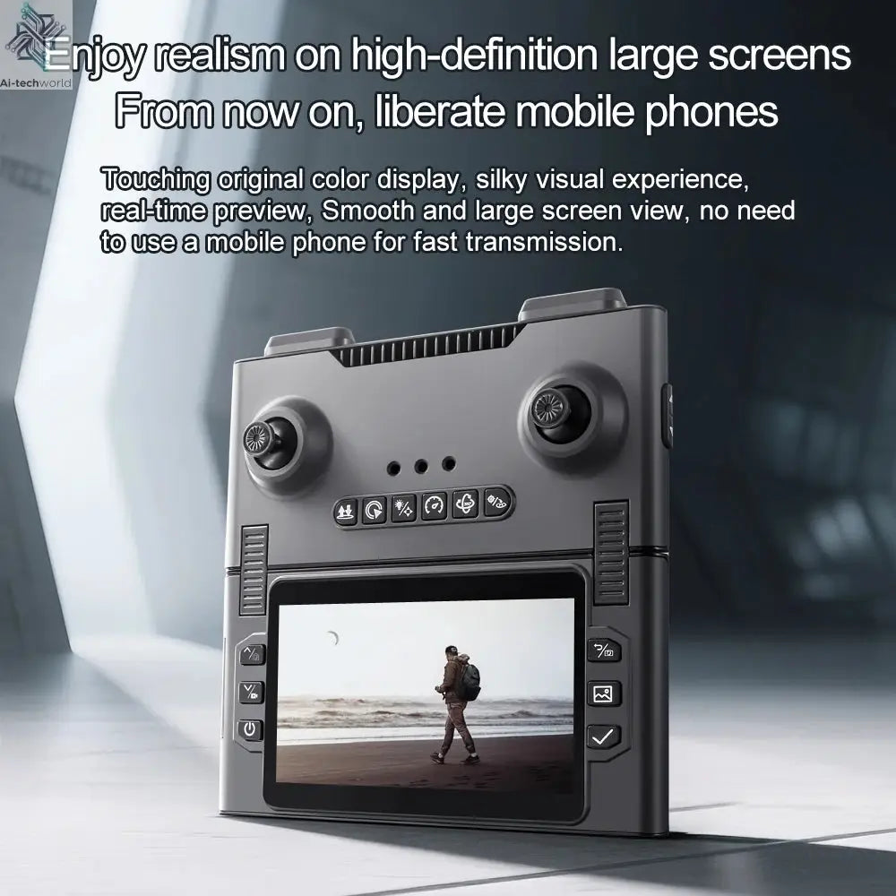 M66 8K Folding Drone with Remote Control On-board Camera And Screen 5G FPV Brushless Motor RC Quadcopter for Aerial Photography Ai-TechWorld 