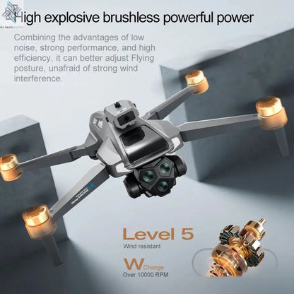 M66 8K Folding Drone with Remote Control On-board Camera And Screen 5G FPV Brushless Motor RC Quadcopter for Aerial Photography Ai-TechWorld 