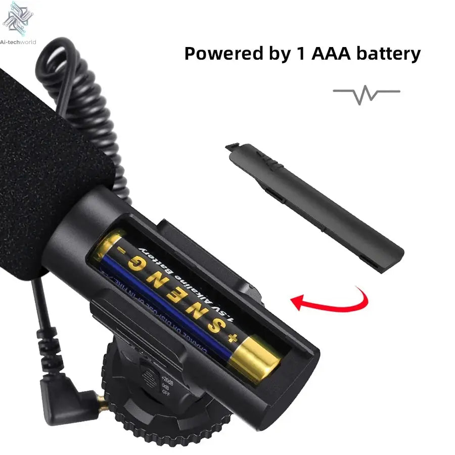 MAMEN Video Recording Microphone with Long Spring Cable Plug and Play for Phone SLR Camera for Vlog Interview Podcast Microfone Ai-TechWorld 