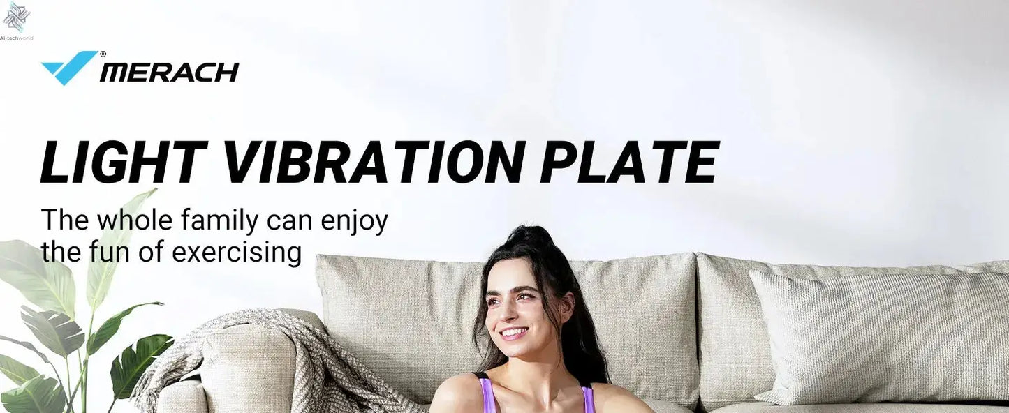 MERACH Vibration Plate Exercise Machine with Light Whole Body Workout Power Vibrate Platform Vibration Plate Lymphatic Drainage Ai-TechWorld 
