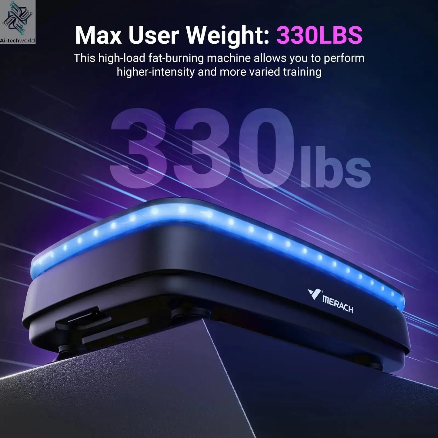 MERACH Vibration Plate Exercise Machine with Light Whole Body Workout Power Vibrate Platform Vibration Plate Lymphatic Drainage Ai-TechWorld 