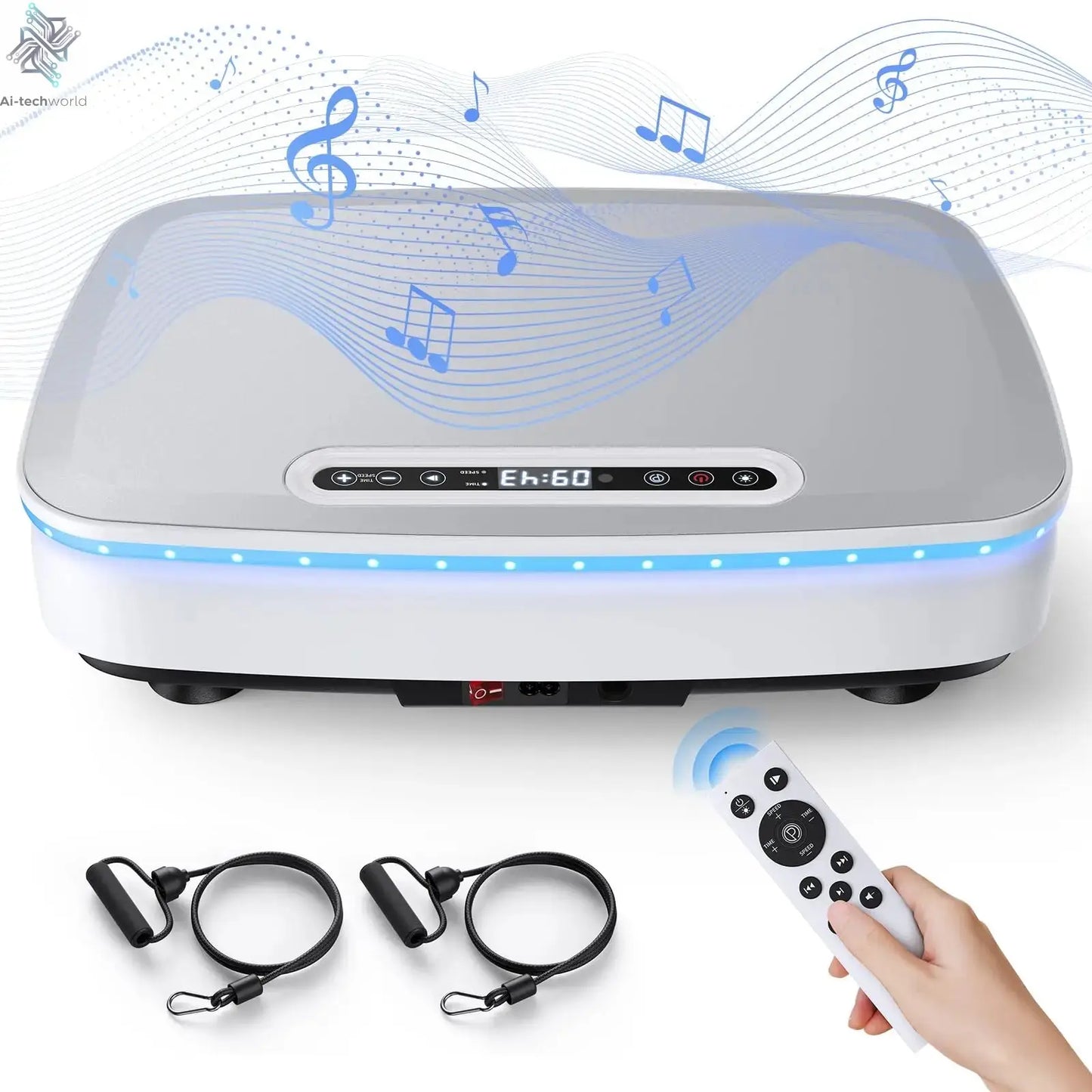 MERACH Vibration Plate Exercise Machine with Light Whole Body Workout Power Vibrate Platform Vibration Plate Lymphatic Drainage Ai-TechWorld 
