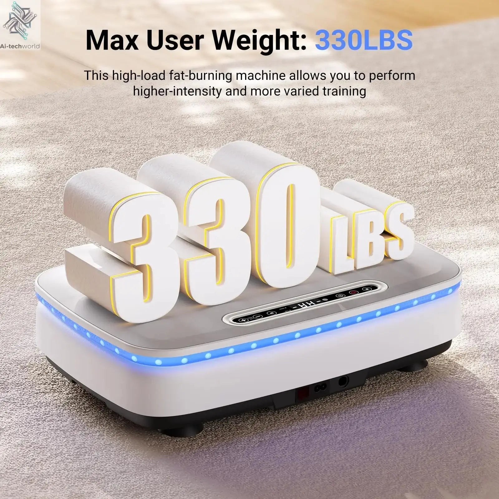 MERACH Vibration Plate Exercise Machine with Light Whole Body Workout Power Vibrate Platform Vibration Plate Lymphatic Drainage Ai-TechWorld 