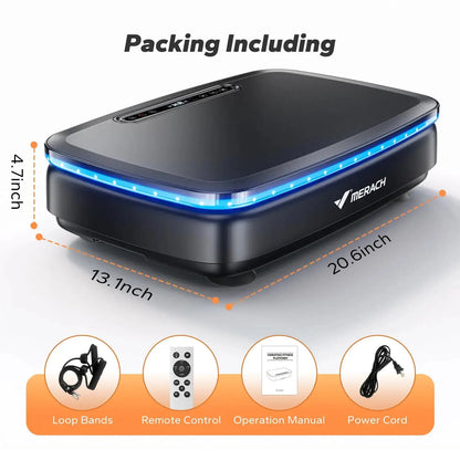 MERACH Vibration Plate Exercise Machine with Light Whole Body Workout Power Vibrate Platform Vibration Plate Lymphatic Drainage Ai-TechWorld 
