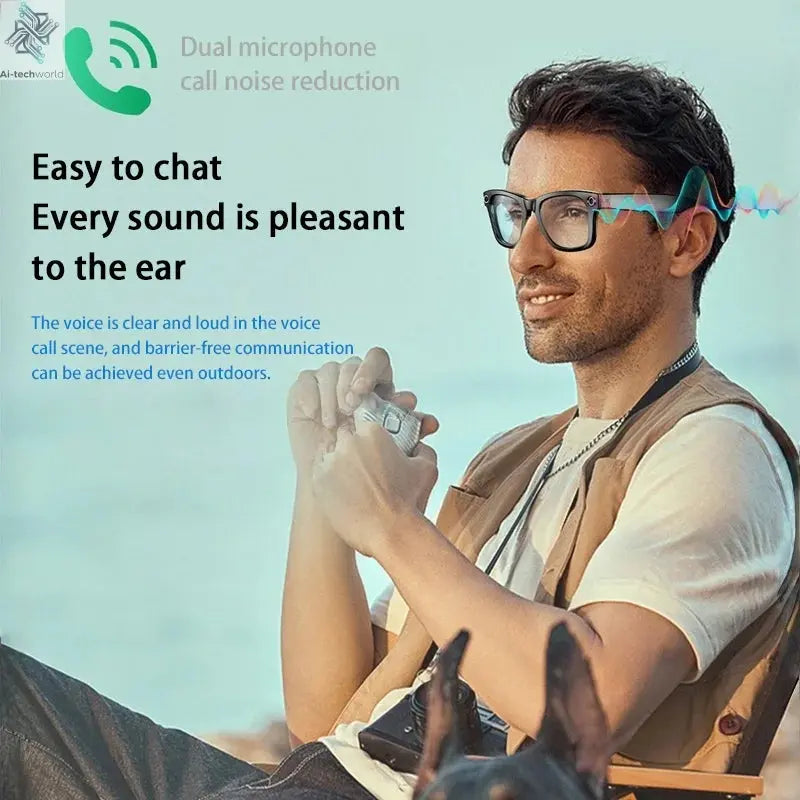 MIJA 4K 800W Camera AI Glasses Color-Changing Smart Translation Glasses Photo Video Recording Waterproof Call Smart Sunglasses Ai-TechWorld 
