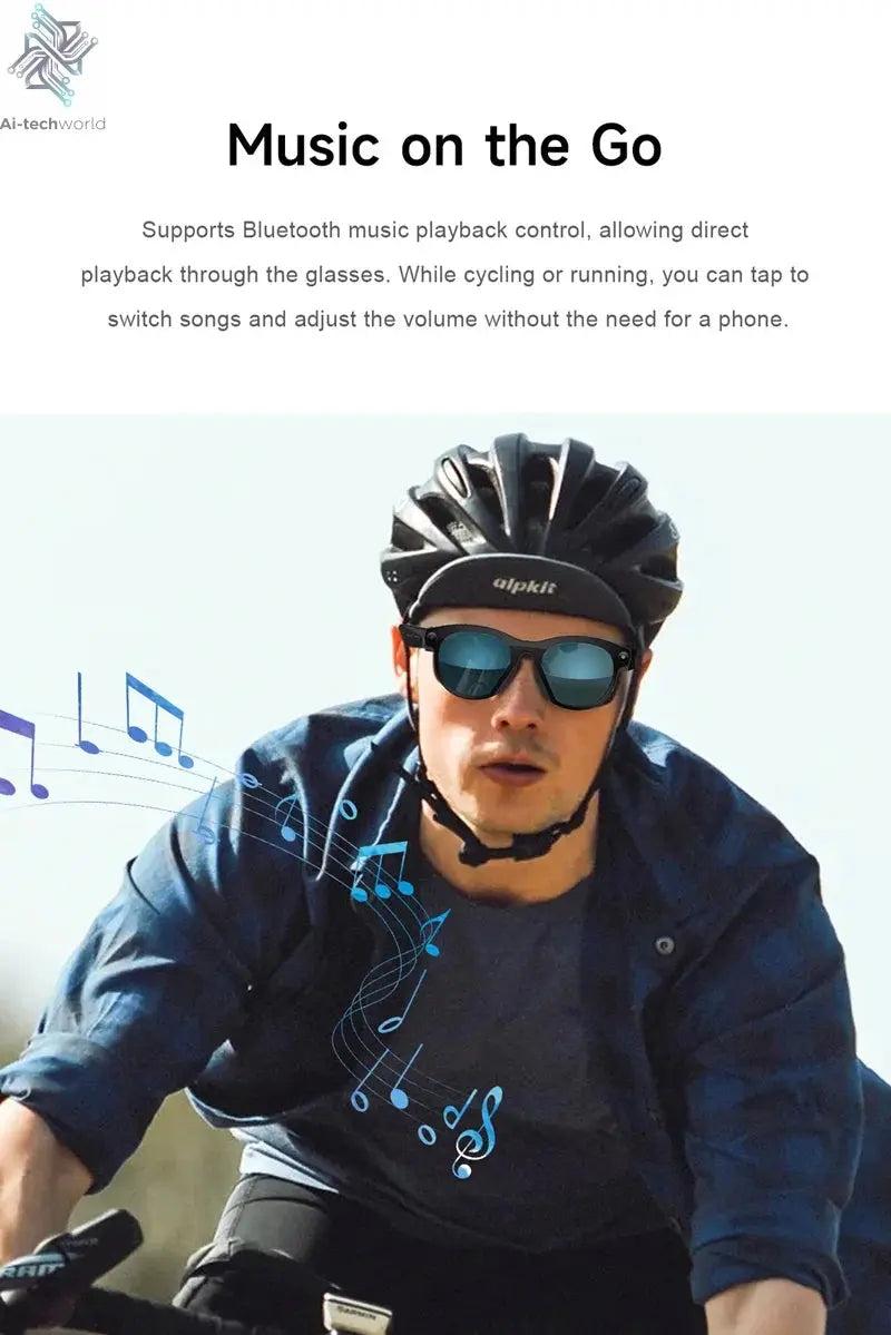 MIJA 4K 800W Camera AI Glasses Color-Changing Smart Translation Glasses Photo Video Recording Waterproof Call Smart Sunglasses Ai-TechWorld 