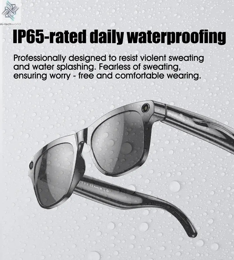 MIJIA 4K AI Smart Glasses Chat GPT HD Camera Bluetooth Call Voice Assistant Music Player Translate Photochromic Glasses Help with passing exams Ai-TechWorld 