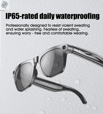 MIJIA 4K AI Smart Glasses Chat GPT HD Camera Bluetooth Call Voice Assistant Music Player Translate Photochromic Glasses Help with passing exams Ai-TechWorld 
