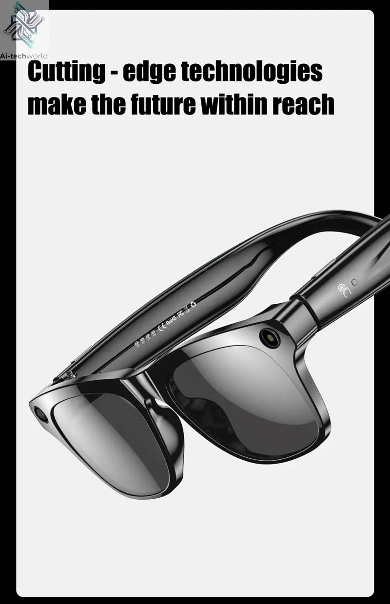 MIJIA 4K AI Smart Glasses Chat GPT HD Camera Bluetooth Call Voice Assistant Music Player Translate Photochromic Glasses Help with passing exams Ai-TechWorld 