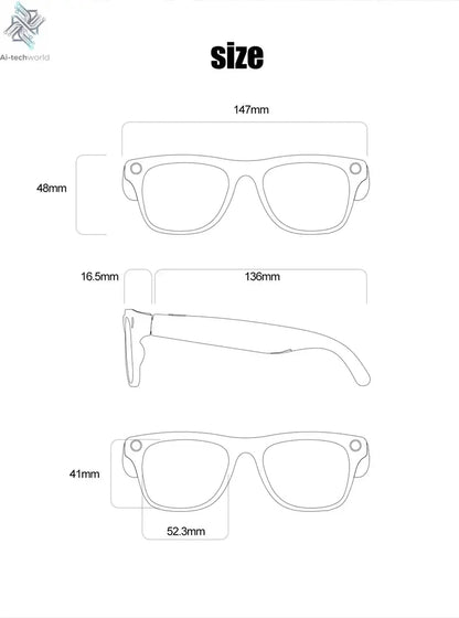 MIJIA 4K AI Smart Glasses Chat GPT HD Camera Bluetooth Call Voice Assistant Music Player Translate Photochromic Glasses Help with passing exams Ai-TechWorld 