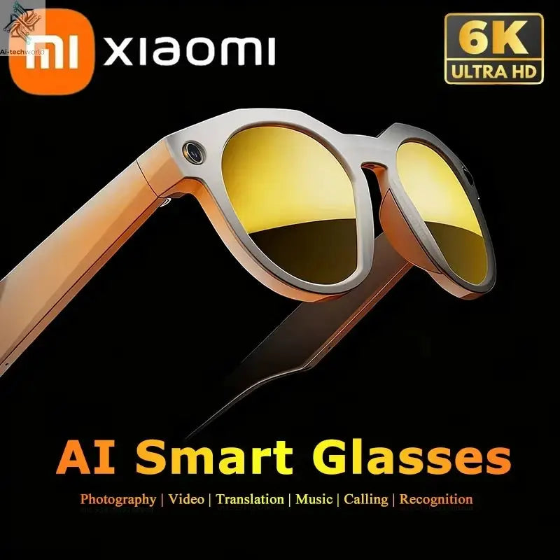 MIJIA 6K HD AI Smart Camera Glasses Multifunctional Bluetooth Calling Voice Assistant Music Player Translation Camera Glasses Help passing Exams Ai-TechWorld 