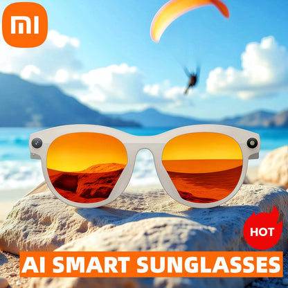 MIJIA 6K HD AI Smart Camera Glasses Multifunctional Bluetooth Calling Voice Assistant Music Player Translation Camera Glasses Help passing Exams Ai-TechWorld 